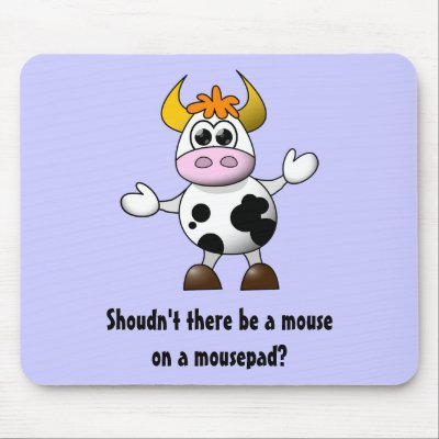 Funny Cartoon Cow mousepads