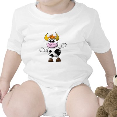 Funny Cartoon Cow t-shirts