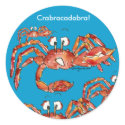 Funny Cartoon Crabs Stickers