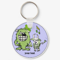 Funny Cartoon Creatures Personalized Keychains