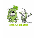 Funny Cartoon Creatures St. Paddys Day T Shirts