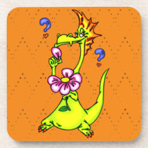Funny Cartoon Dragon Cork Coaster