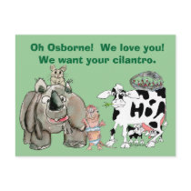 Funny Cartoon Drawings Custom Postcard