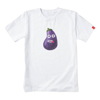 Funny Cartoon Eggplant Zazzle HEART T-Shirt