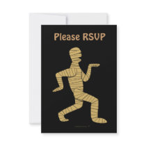 Funny Cartoon Egyptian Mummy Pyramids Custom Personalized Invitation