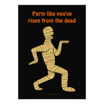 Funny Cartoon Egyptian Mummy Pyramids Custom Custom Invitation