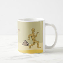 Funny Cartoon Egyptian Mummy Pyramids Custom Mug