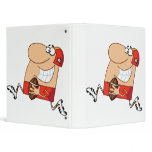 funny cartoon football player running red binders