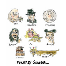 Funny Cartoon Frankly Scarlet Womens T Shirts