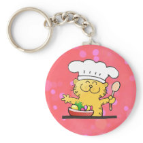 Funny Cartoon | Funny Kitty Chef Key Chains