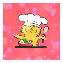 Funny Cartoon | Funny Kitty Chef posters