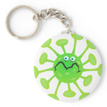 Funny Cartoon Germ Bacteria Keychain