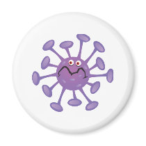 Funny Cartoon Germ Bacteria magnets by littlethings Funny Cartoon Germ Bacteria magnets