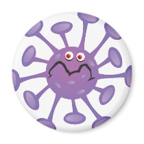 Funny Cartoon Germ Bacteria magnets