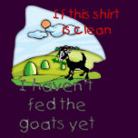 Funny Cartoon Goat Shirt American Apparel Fitted