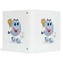 funny cartoon golf ball character binders