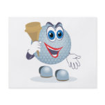 funny cartoon golf ball character custom flyer
