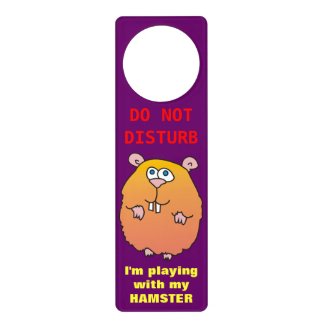 Funny Cartoon Hamster Kids Room Door Hanger