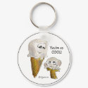 Funny Cartoon Ice Cream Cones Keychain