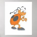 funny cartoon ladybug print