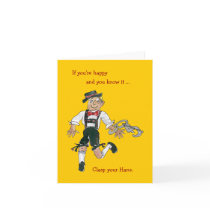 Funny Cartoon Lederhosen Greeting Card by zooogle Funny Cartoon Lederhosen Greeting Card