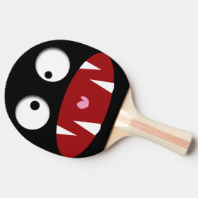 funny cartoon monster vampire face Ping-Pong paddle