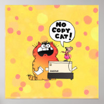 Funny Cartoon Mouse | Funny Mouse and Cat Posters