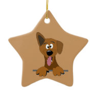 Funny Cartoon Mutt Mixed Breed Poi Dog Ornament ornament