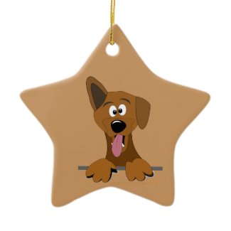 Cute Cartoon Mutt Mixed Breed or Poi Dog Ornament
