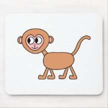 Funny Cartoon of a Monkey. Mousepad