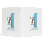 funny cartoon over the waterfall in canoe binder