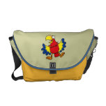 Funny cartoon parrot commuter bag