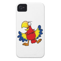Funny cartoon parrot iPhone 4 case