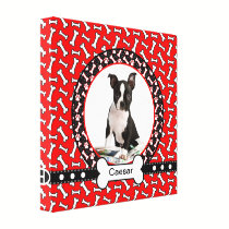 Funny Cartoon Paws Bones Dog Portrait Frame canvas prints