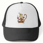Funny Cartoon Pizza Monkey hats