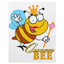 funny cartoon queen bee with text flyer