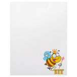 funny cartoon queen bee with text letterhead