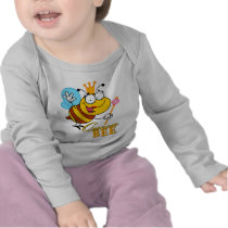 funny cartoon queen bee with text t-shirt