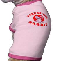 Funny Cartoon Rabbit Year of the Rabbit Gifts Doggie T Shirt