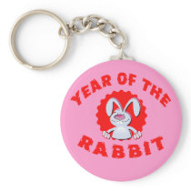 Funny Cartoon Rabbit Year of the Rabbit Gifts Keychain