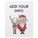 Funny Cartoon Santa and Rudolph flyers by holiday_cheers Funny Cartoon Santa and Rudolph flyers