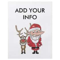 Funny Cartoon Santa and Rudolph flyers