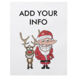 Funny Cartoon Santa and Rudolph flyers