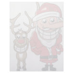 Funny Cartoon Santa and Rudolph Customized Letterhead