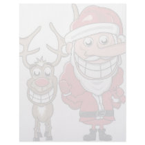 Funny Cartoon Santa and Rudolph Customized Letterhead