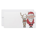 Funny Cartoon Santa and Rudolph photo cards