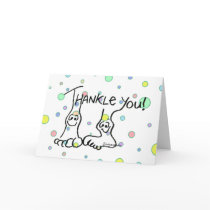 Funny Cartoon Thank You Card