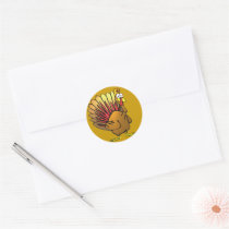 Funny Cartoon Thanksgiving Turkey stickers