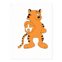 Funny Cartoon Tiger Postcards