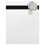 funny cartoon tooth fairy with mallot letterhead template
